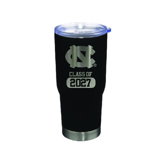 UNC Class of 2027 Stainless Steel Tumbler 22oz in Black