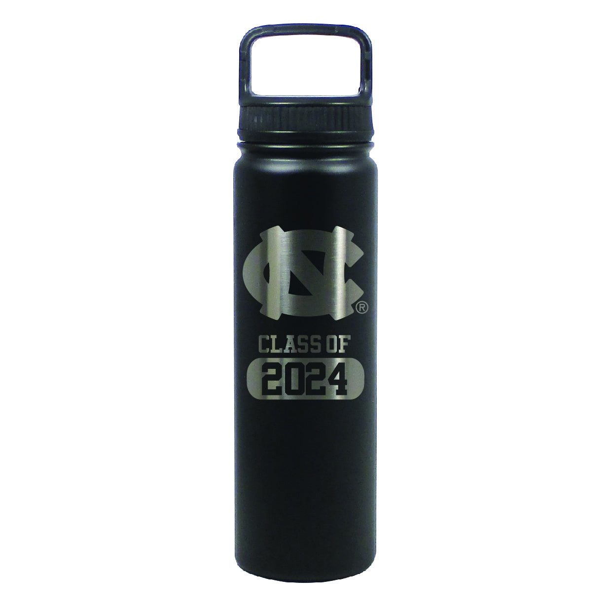 UNC Class of 2024 Water Bottle Stainless Steel 24oz in Black