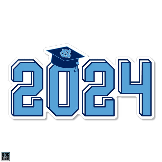 Class of 2024 Decal Sticker with Grad Cap