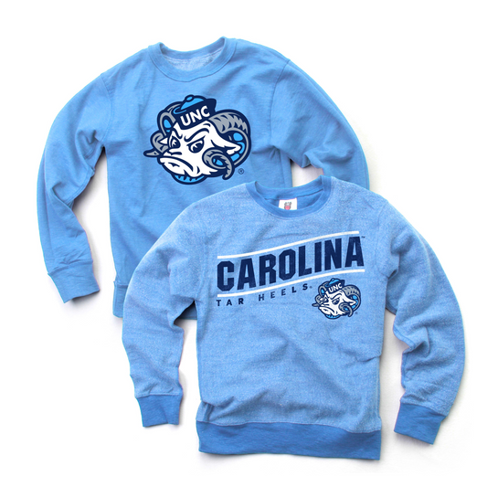 North Carolina Tar Heels Toddler Crewneck Sweatshirt REVERSIBLE in UNC Blue