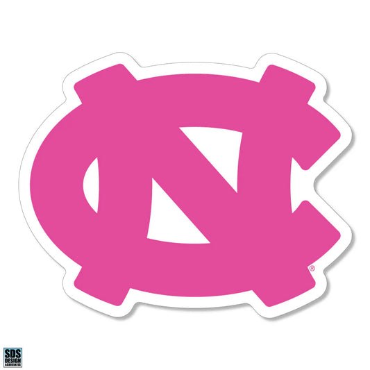 North Carolina Tar Heels Interlock Logo Decal - Pink