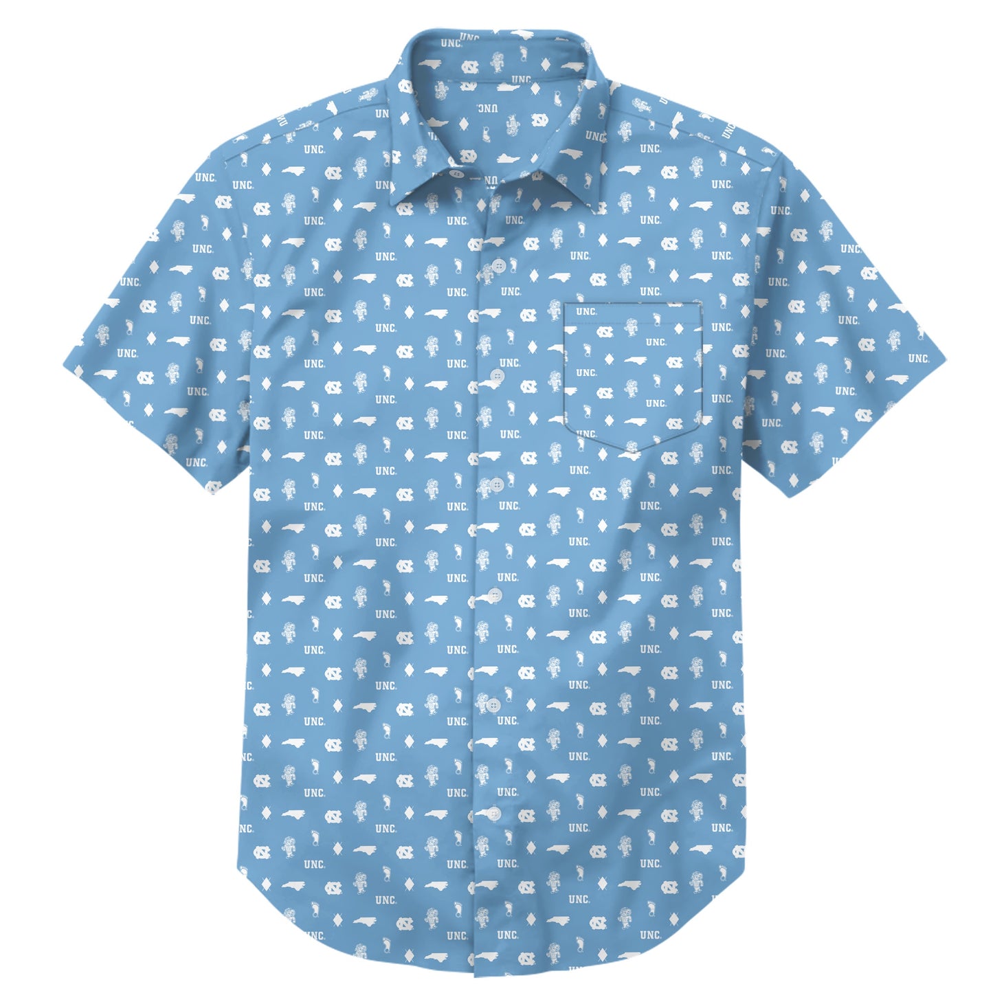 UNC Fandom Men's Camp Shirt in Carolina Blue