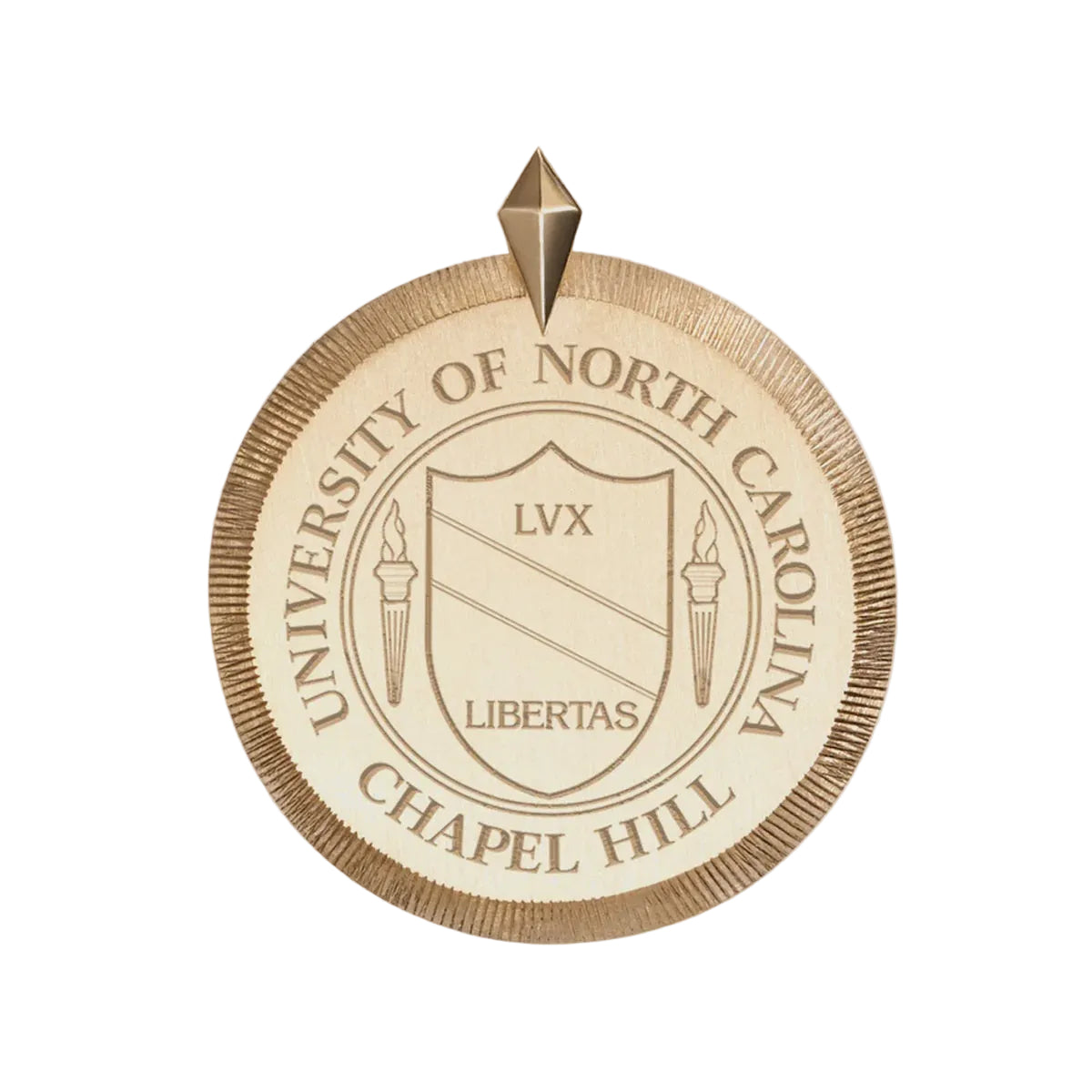 UNC School Seal Florentine Charm Only by Kyle Cavan in Gold