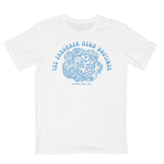 Shrunken Head Boutique Logo T-Shirt in White Dryfit Material