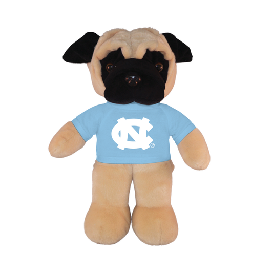 UNC Tar Heels Bean Buddies Pug Stuffed Animal Dog