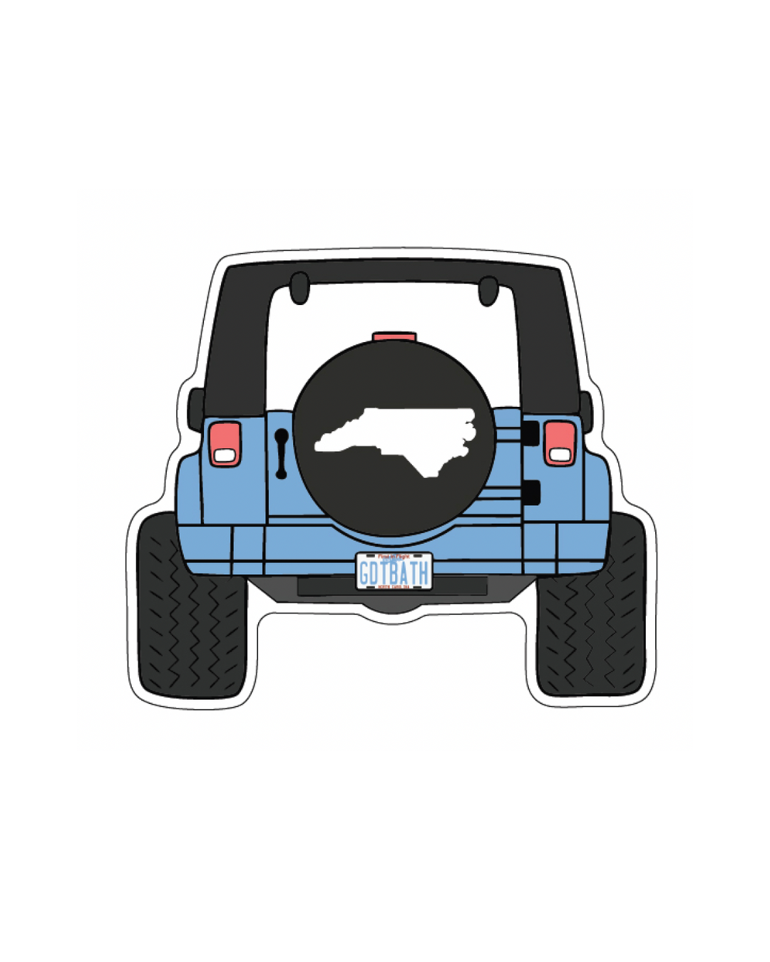 SHB Chapel Hill Blue Jeep Magnet