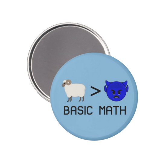 Basic Math Carolina Fan Button Magnet