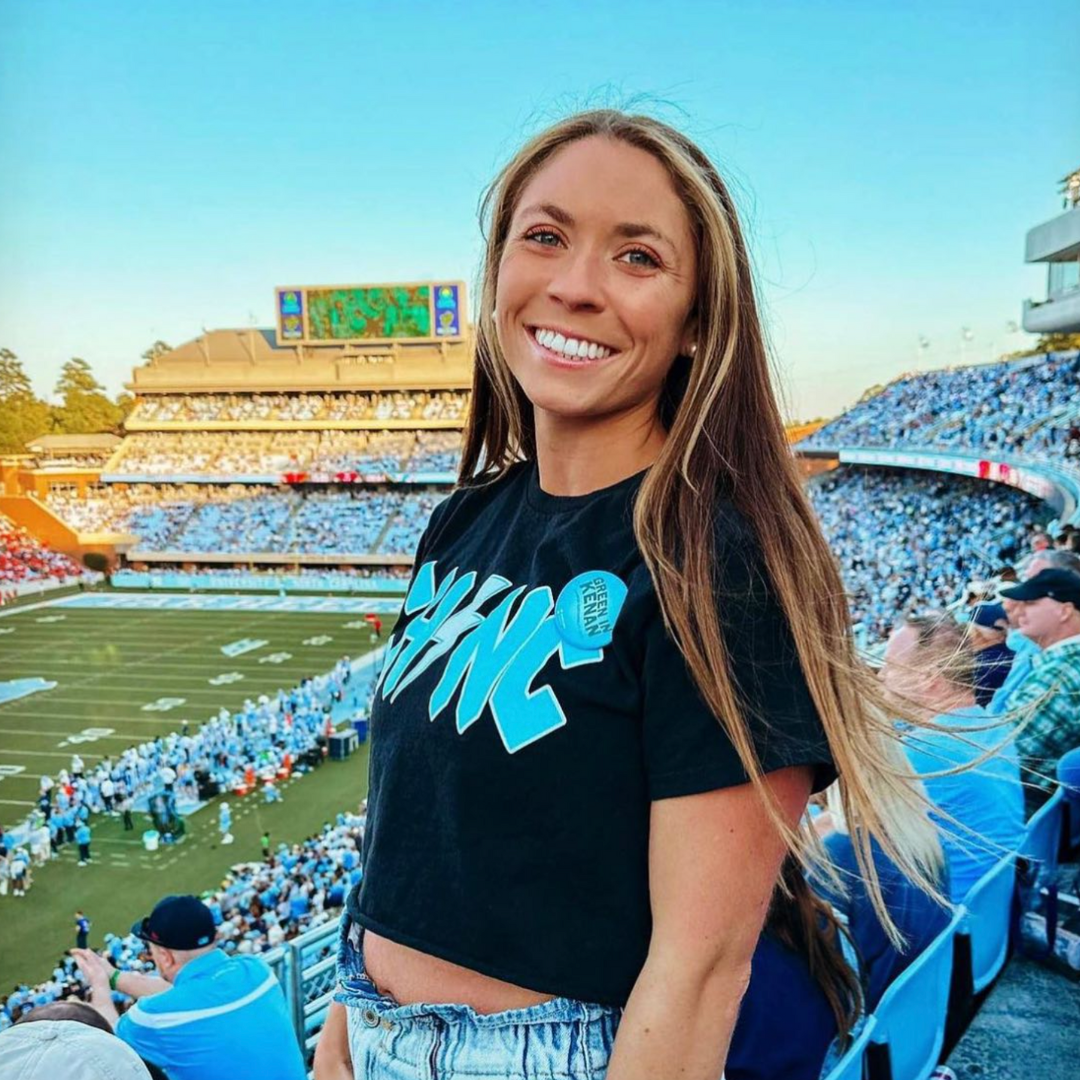 Chapel Hill North Carolina Rock Font Crop Top in Black