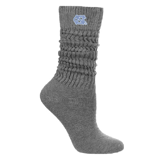 North Carolina Tar Heels Scrunch Grey Women's Socks One Size