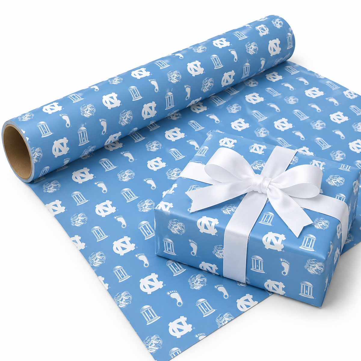 North Carolina Tar Heels Pattern Wrapping Paper