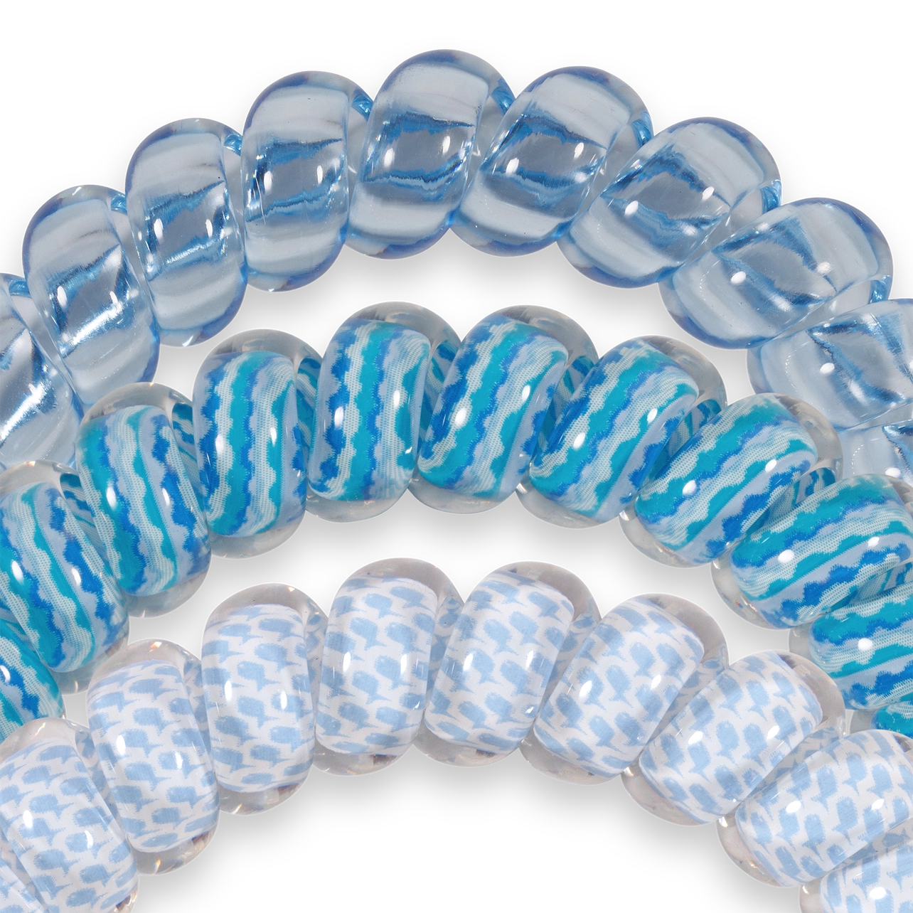 TELETIES Summer Sky Large Corded Hair Ties - 3