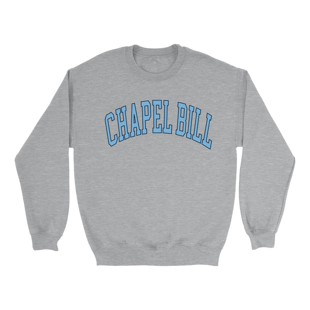 Chapel Bill Grey Adult Crewneck Sweatshirt – Shrunken Head