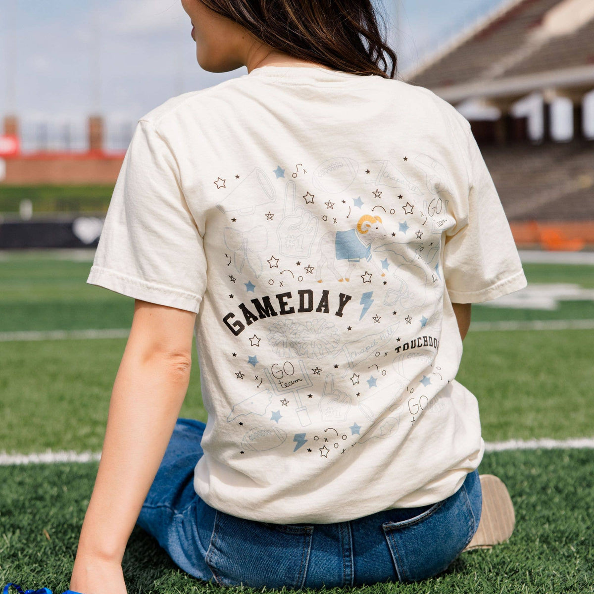 Chapel Hill Football Game Day Tee - Ivory