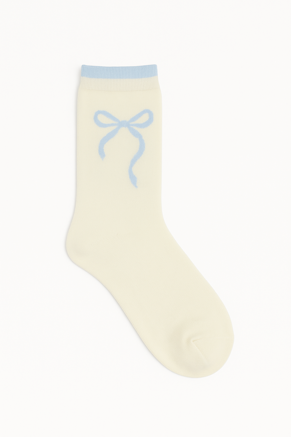 Ivory Bow Socks- One Size (5-9.5)