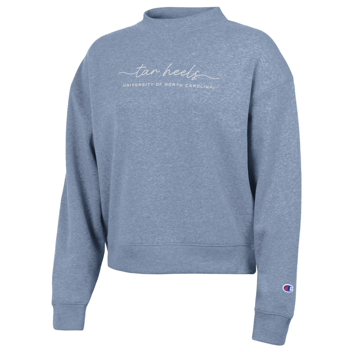 UNC Women's Triumph Embroidered Sweatshirt in Wildflower Pale Blue