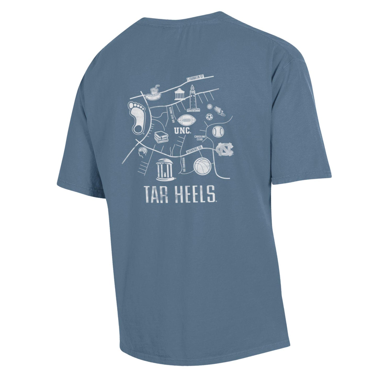 Chapel Hill North Carolina Local Flair UNC Map T-Shirt