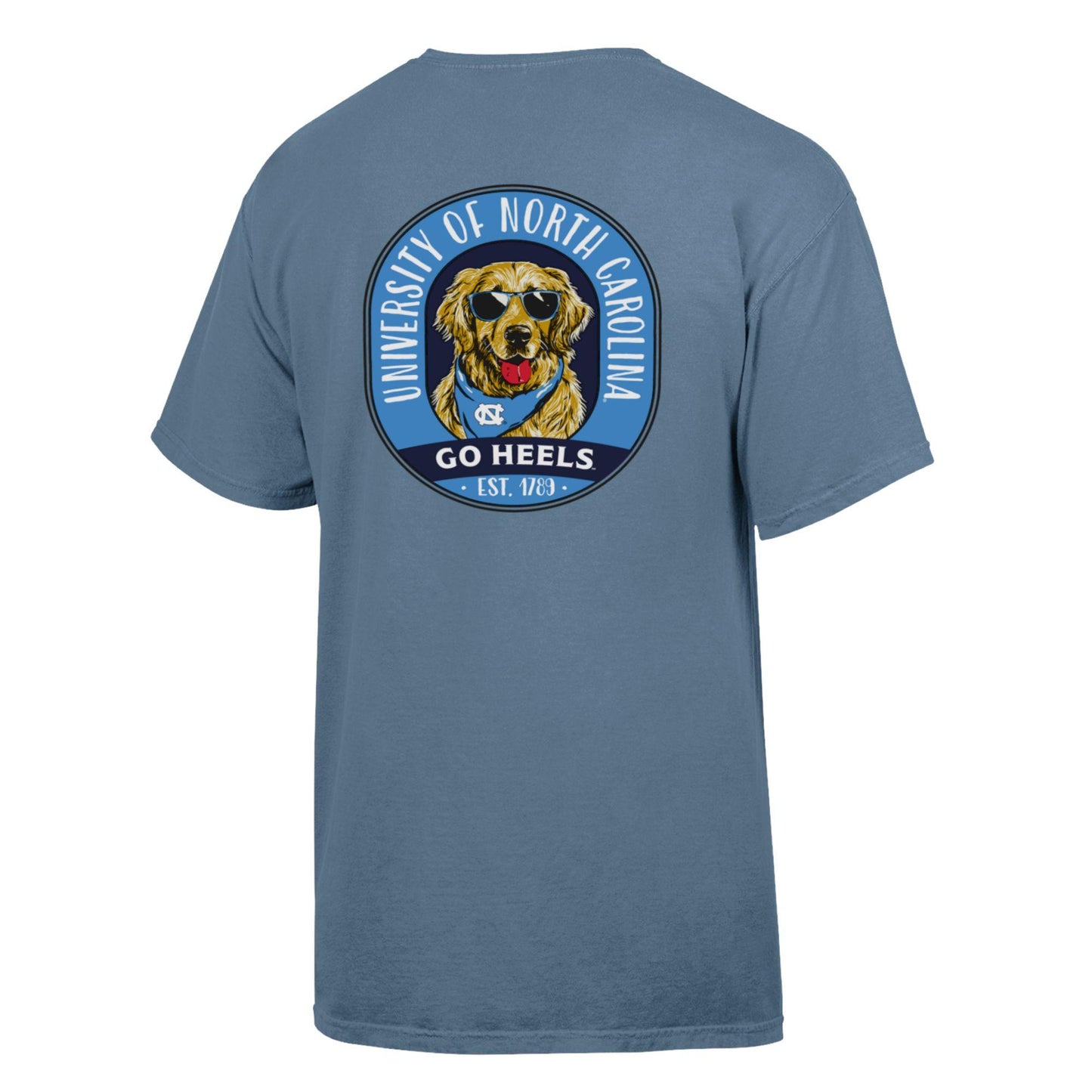 Carolina Tar Heels Golden Retriever Sunglasses T-Shirt