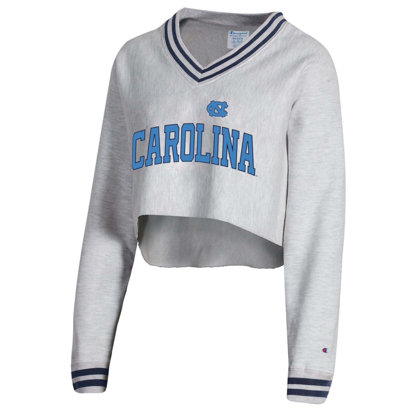 North Carolina Tar Heels Women's Cropped V-Neck Sweatshirt by Champion - LIMITED EDITION