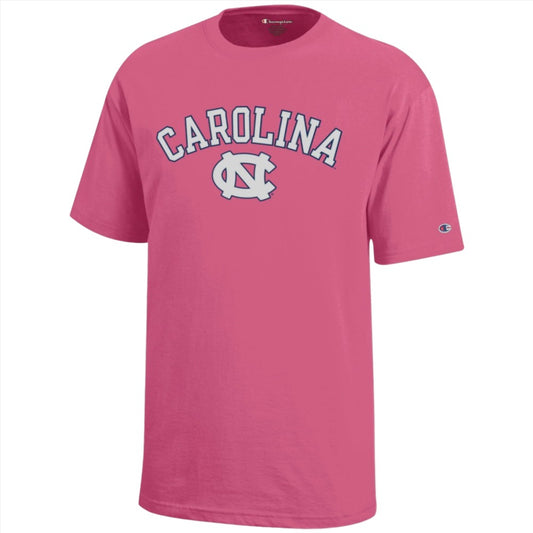 North Carolina Tar Heels Adult T-Shirt in Hot Pink