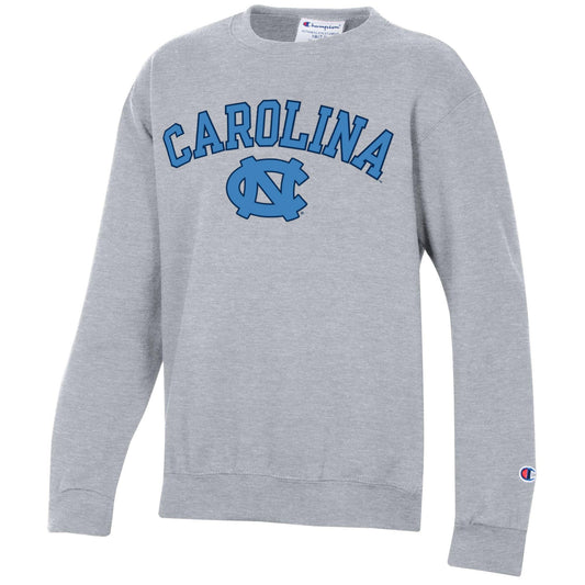 Carolina Tar Heels Basic Grey Kid's Crewneck Sweatshirt