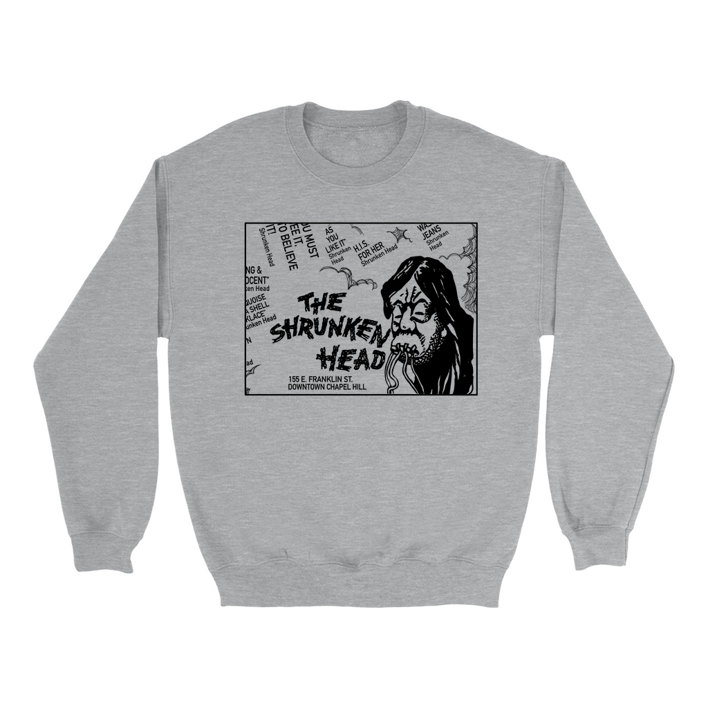 Shrunken Head Vintage 1975 Logo Adult Sweatshirt