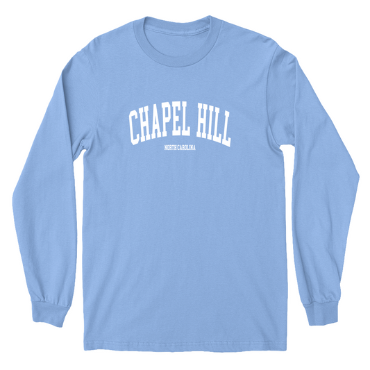 Chapel Hill North Carolina Classic Blue Kid's Long Sleeve Tee