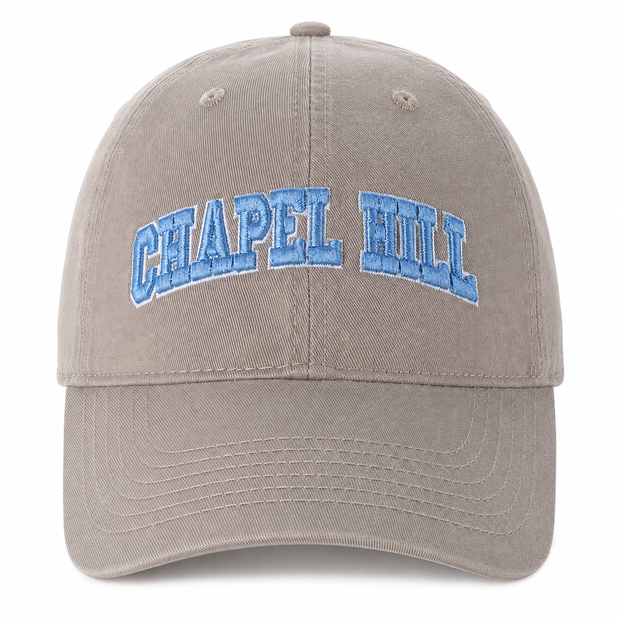 Chapel Hill North Carolina Adjustable Hat in Khaki