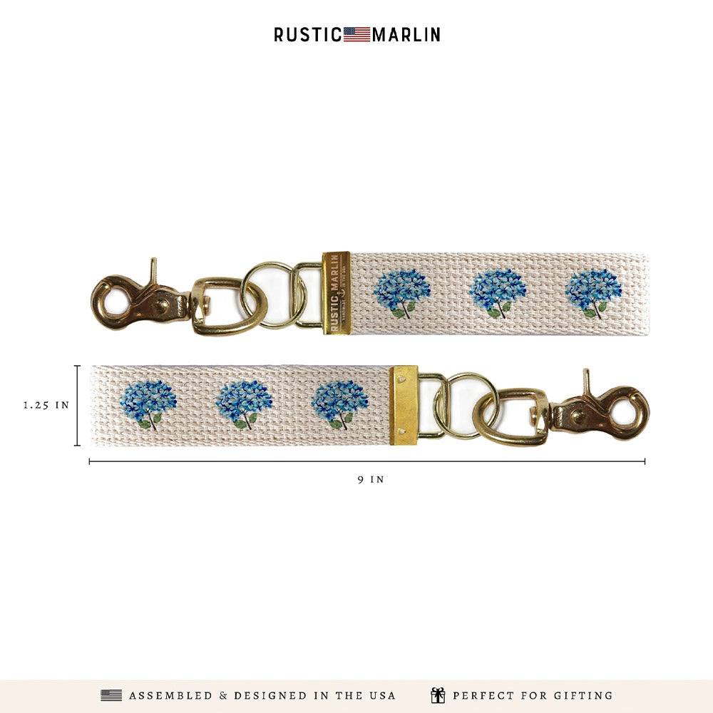 Blooming Hydrangea Keychain - Lifestyle View - Rustic Marlin Handcrafted American Made Home Decor