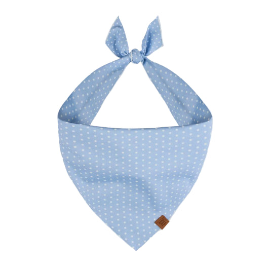 Blue Dotted Dog Bandana