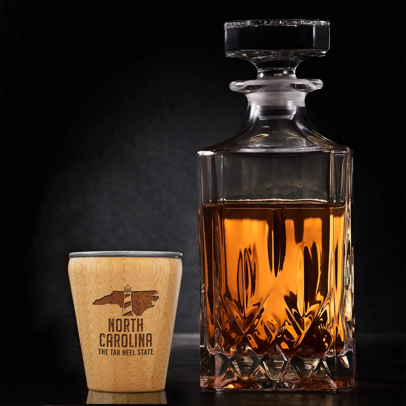North Carolina Engraved Bamboo Shot Glass