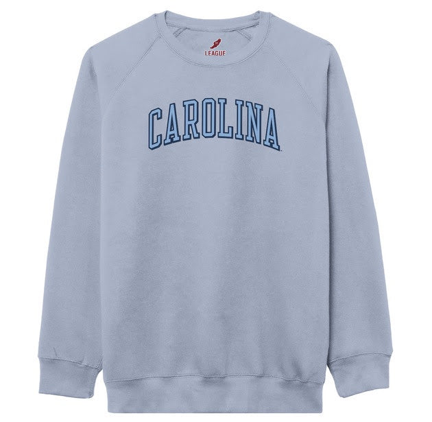 Light Blue Carolina Tar Heels Embroidered Crewneck Sweatshirt by League