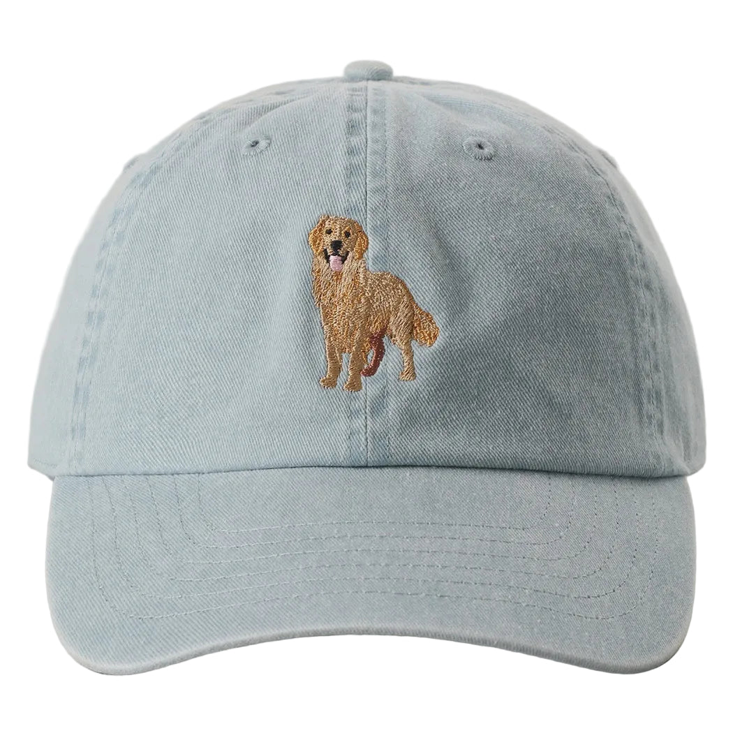 Mint Golden Retriever Embroidered Baseball Cap