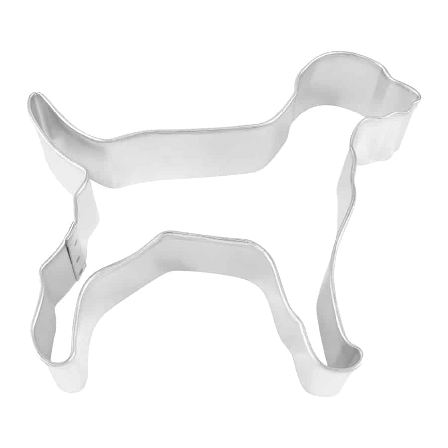 Dog Cookie Cutter 4" Silver