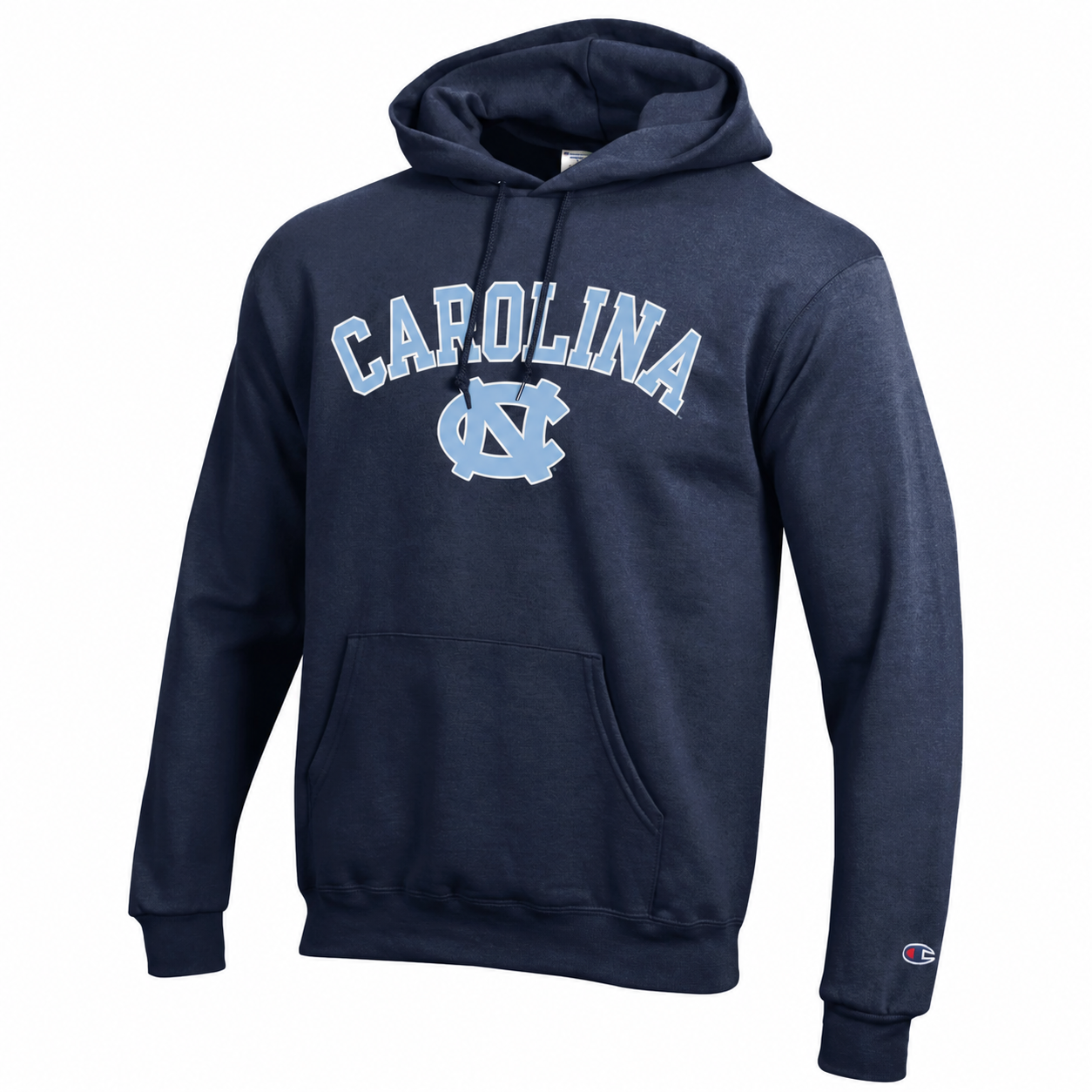 UNC Basic Navy Hoodie Sweatshirt by Champion - Main View - Champion