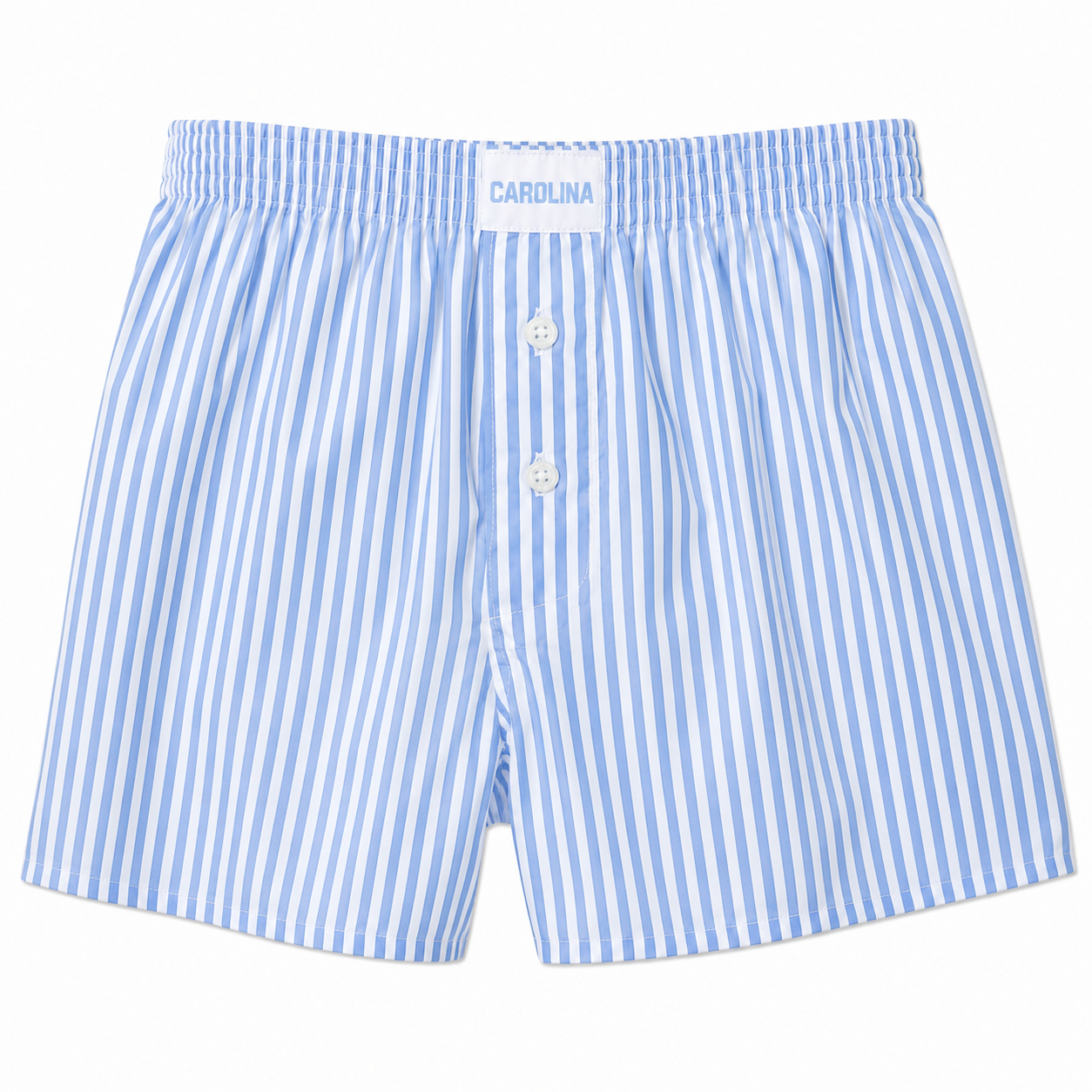 Carolina Blue Seersucker Women's Shorts with UNC Logo
