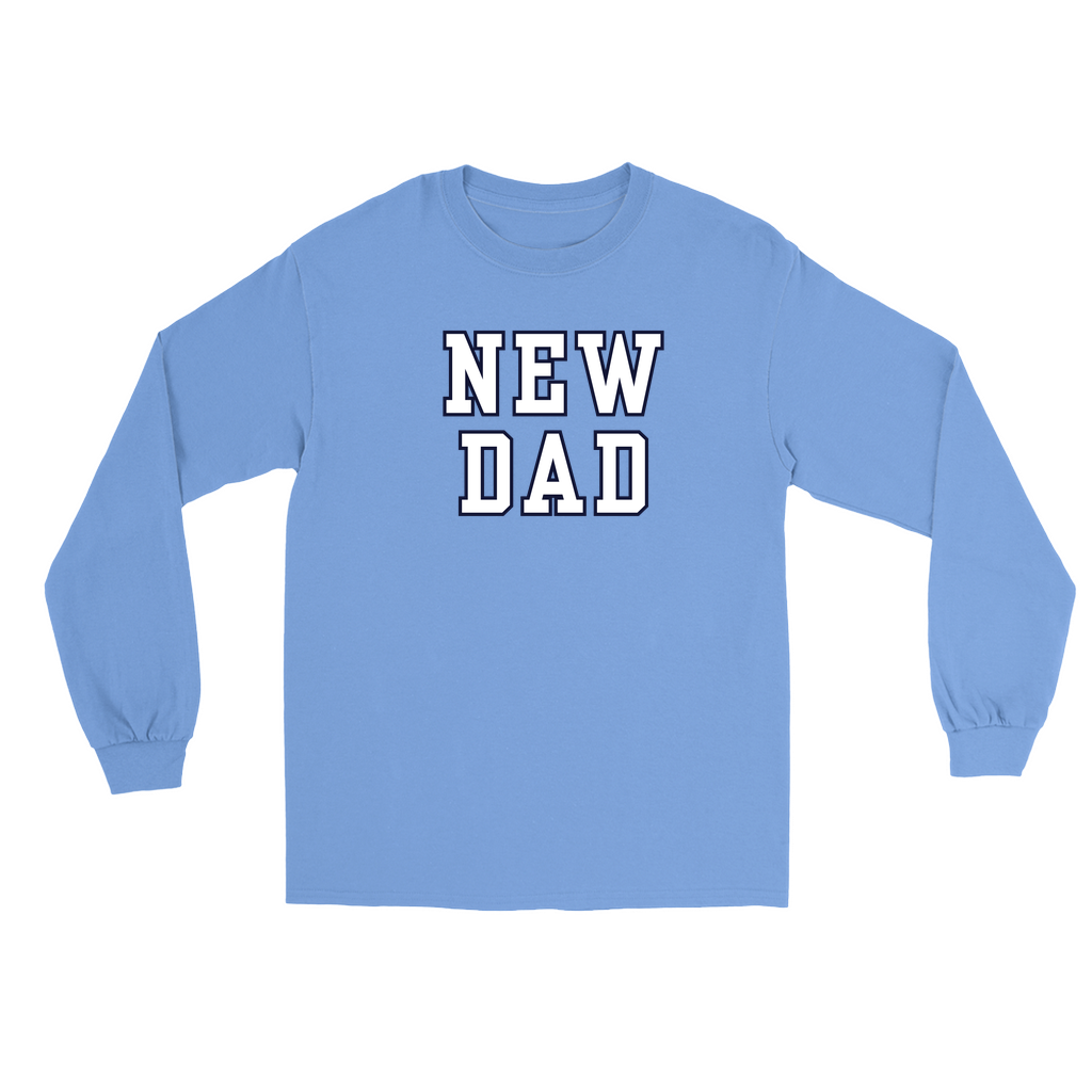 Carolina Blue New Dad Adult Long Sleeve T-Shirt