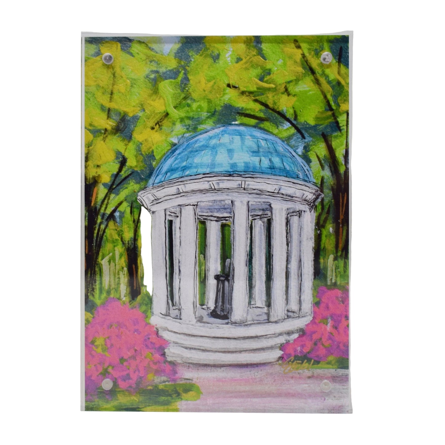 UNC Old Well Acrylic Block 5x7