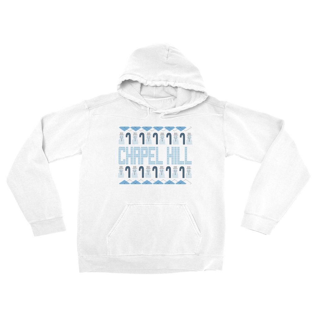 Chapel Hill Christmas Style White Comfort Colors Adult Hoodie