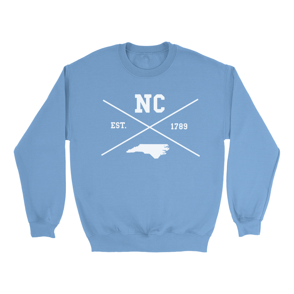 North Carolina Blue X Logo Adult Sweatshirt