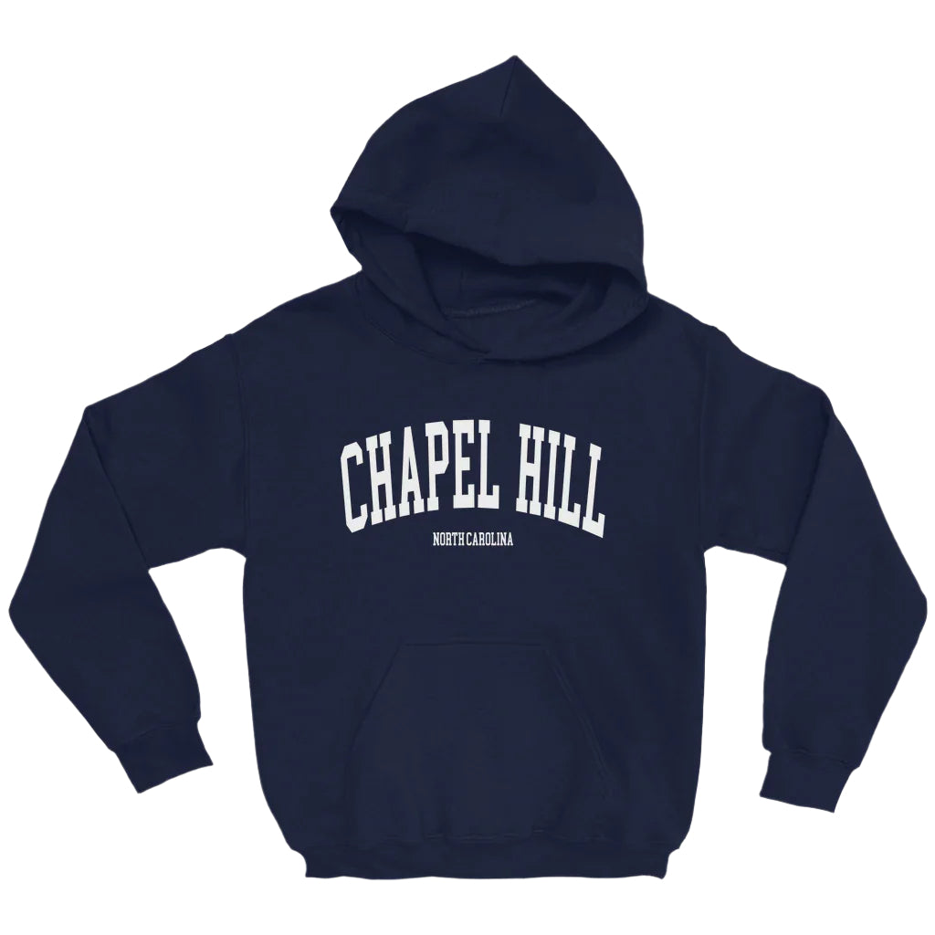 Screen Print Chill Navy Kid's Hoodie
