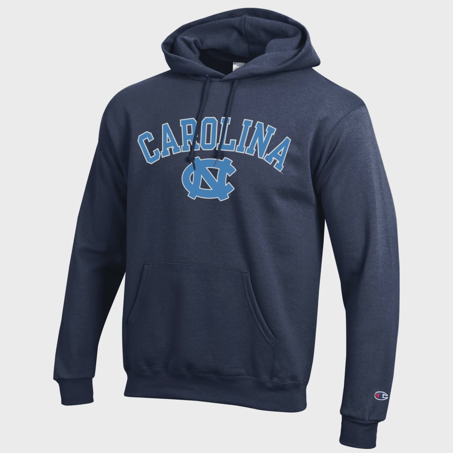 UNC Basic Navy Hoodie with DUSTY BLUE Sweatshirt by Champion