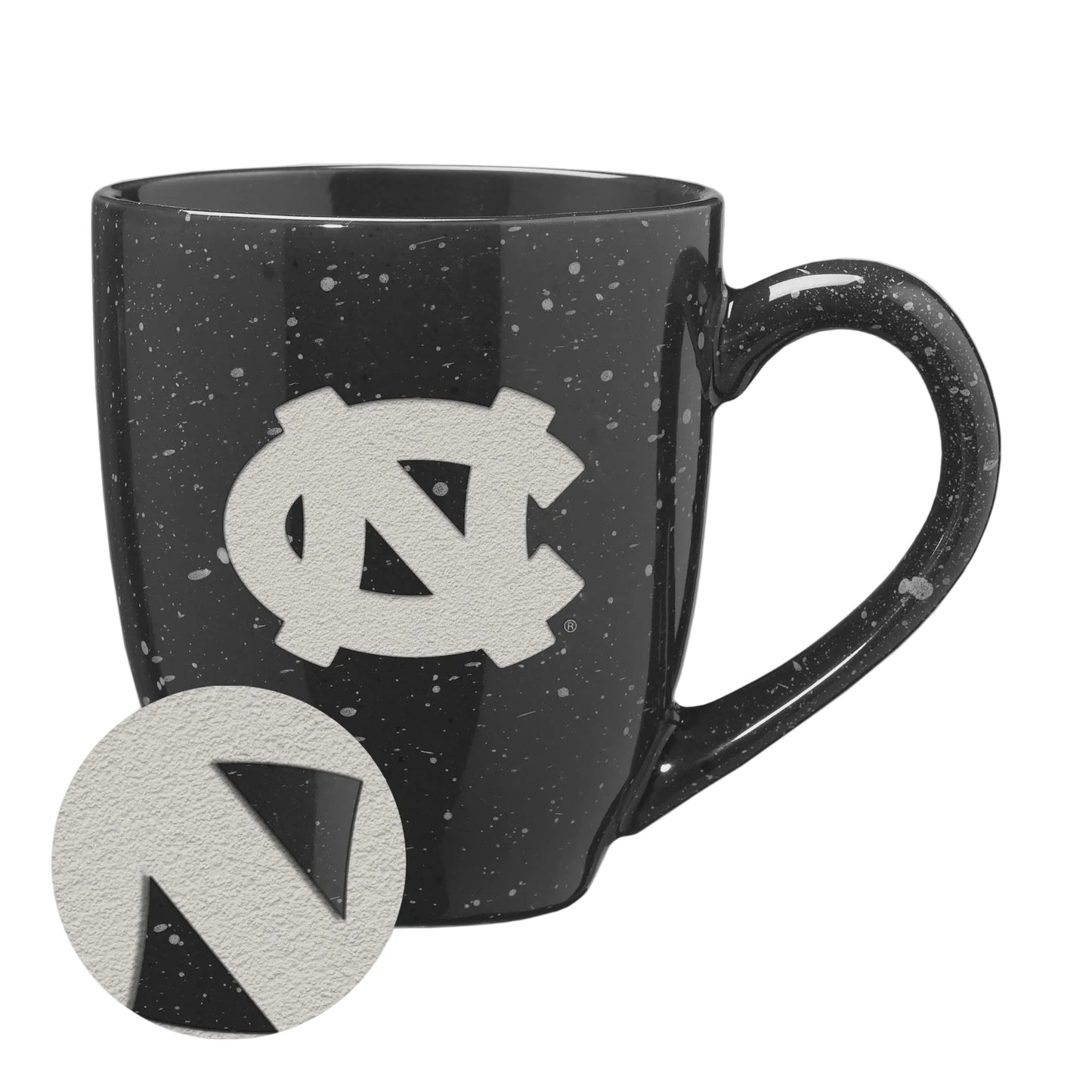 North Carolina Tar Heels 16oz Engraved Black Ceramic Mug - Main View - Rico Industries