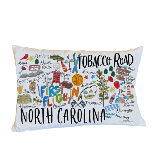 State of North Carolina Decorative Pillow