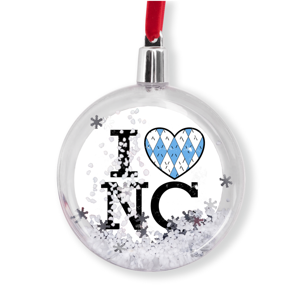 I love North Carolina Snow Globe Ornament