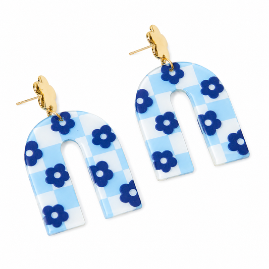 Light Blue Acrylic Earrings - Main View - the Darling Effect