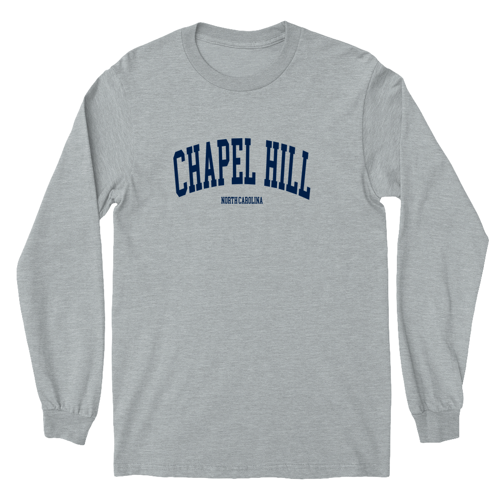 Chapel Hill North Carolina Classic Grey Kid's Long Sleeve Tee