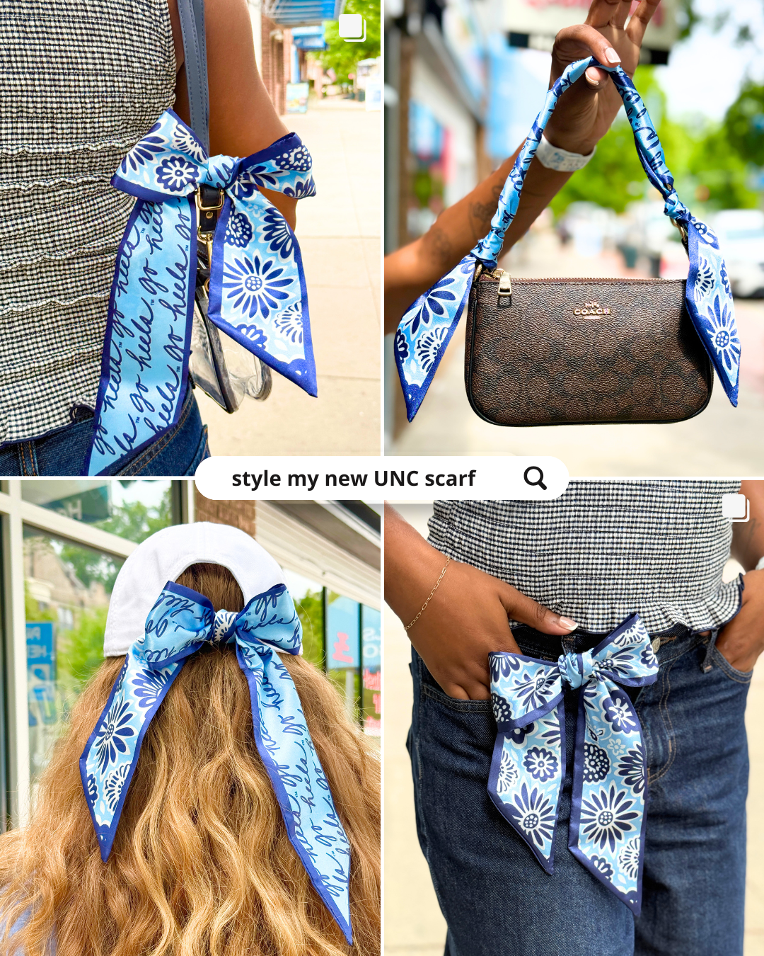 North Carolina Tar Heels Bag Scarf Accessory
