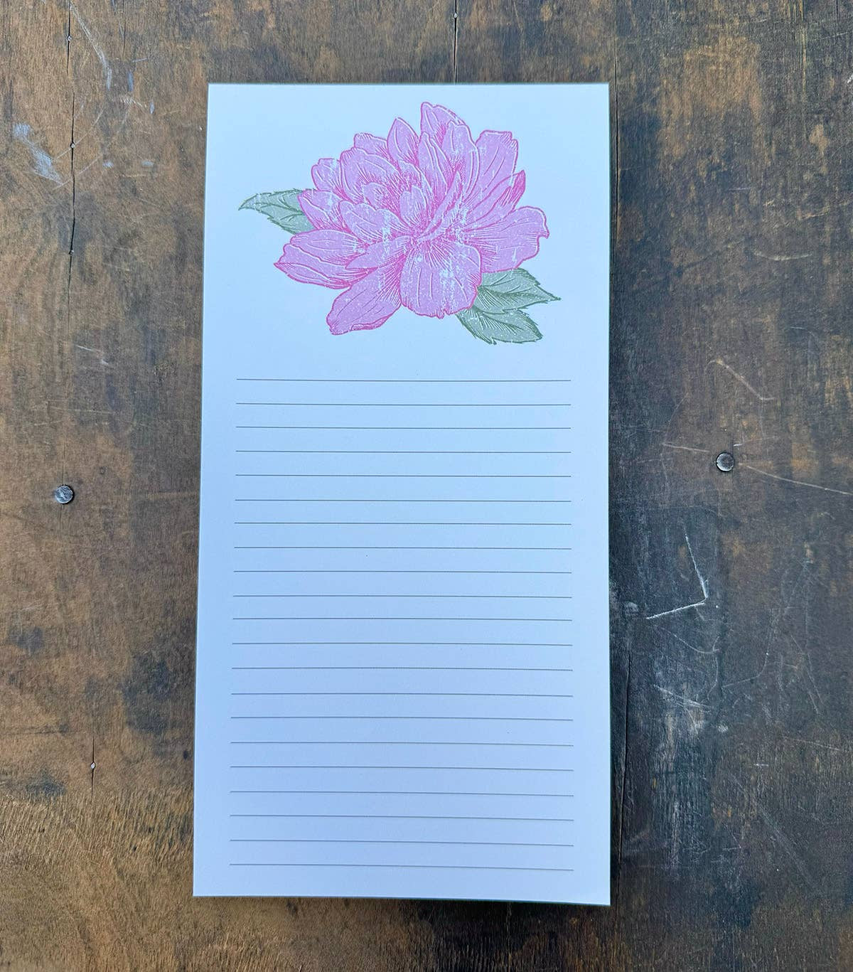 Peony Pattern Notepad