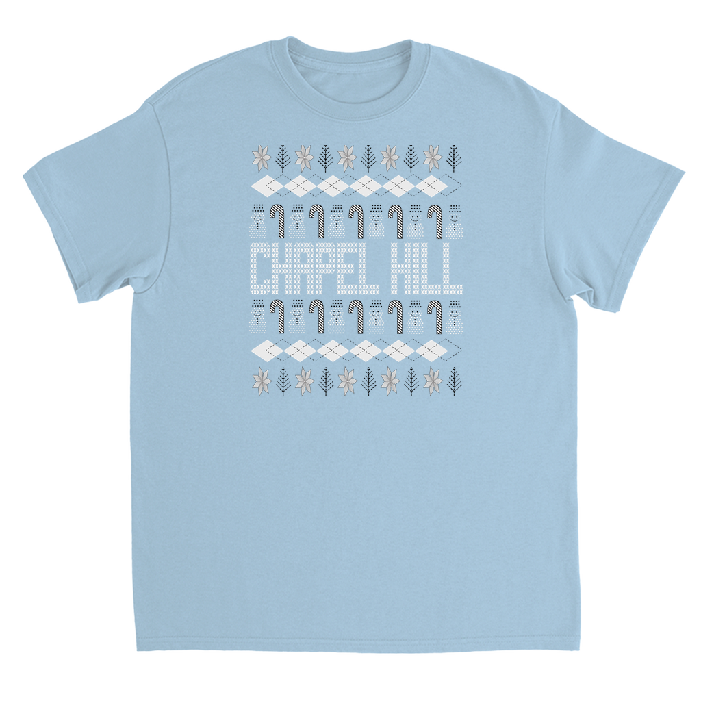 Chapel Hill Christmas Pattern Light Blue Kid's T-Shirt