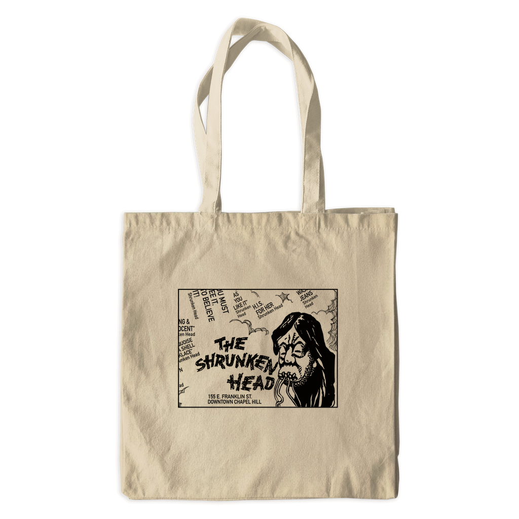 Shrunken Head Vintage 1975 Logo Canvas Tote Bag